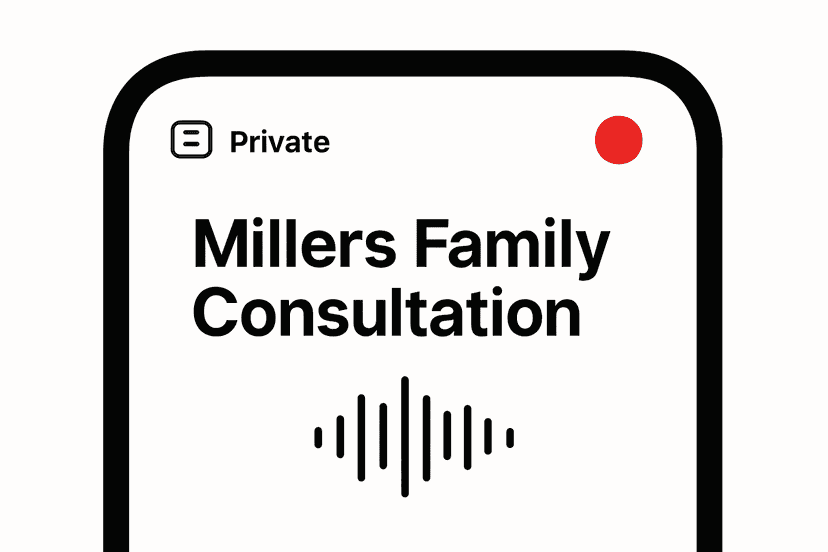 Meeting transcription process showing audio being converted to text